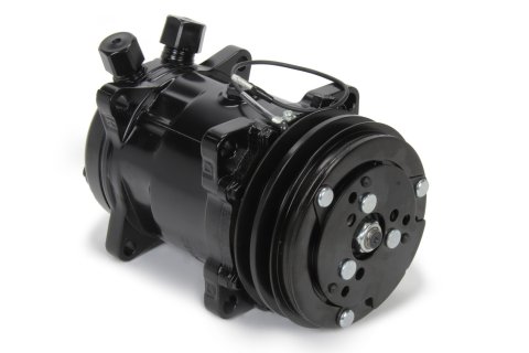 Air Conditioning Compressor - Sanden 508 - R-134A - 2 Groove V-Belt Pulley - Black - Universal - Each