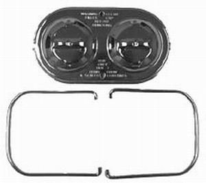 Master Cylinder Cap - Stock Replacement - 3 x 5.75 in - Dual Bail - Steel - Chrome - GM Master Cylinder 1970-80 - Each