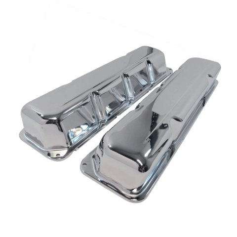 Valve Cover - Short - 3.125 in Height - Steel - Chrome - AMC V8 - Pair