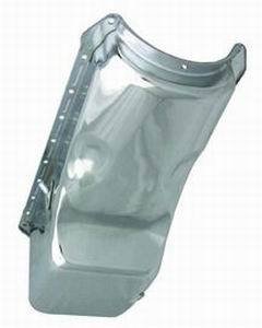 Engine Oil Pan - Rear Sump - 4 qt - Stock Depth - Steel - Chrome - 2-Piece Seal - Big Block Chevy - Each