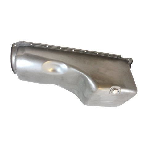 Engine Oil Pan - Rear Sump - 4 qt - Stock Depth - Steel - Natural - 2-Piece Seal - Big Block Chevy - Each