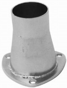 Collector Reducer - 2.5 in Inlet to 2 in OD Outlet - 3-Bolt Flange - Steel - Aluminized - Pair