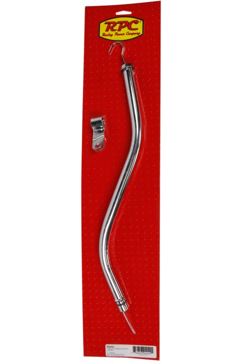 Transmission Dipstick - Transmission Mount - Solid Tube - Steel - Chrome - C6 - Each
