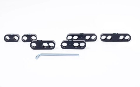 Spark Plug Wire Loom - Pro Style - 8-9 mm - Allen Wrench Included - Plastic - Black - Clamp Style - Kit