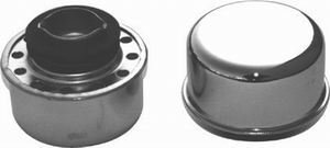 Breather - Twist-On - Round - Steel - Chrome - Oil Filler Cap - Each