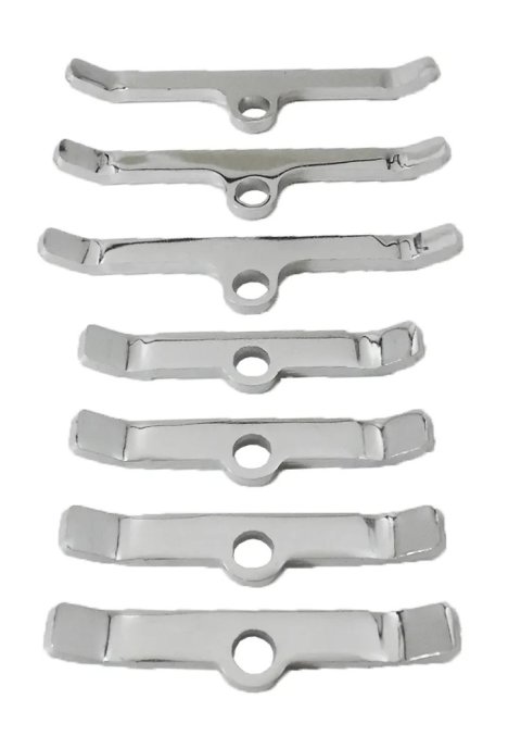 Valve Cover Hold Down Tabs - Steel - Chrome - Big Block Chevy - Set of 7
