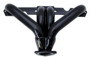 Headers - 1.625 in Primary - 2.5 in Collector - Gaskets / Hardware Included - Steel - Black Powder Coat - Small Block Chevy - Pair