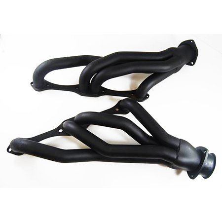 Headers - 1.625 in Primary - 3 in Collector - Gaskets / Hardware Included - Steel - Black Paint - Small Block Chevy - Pair
