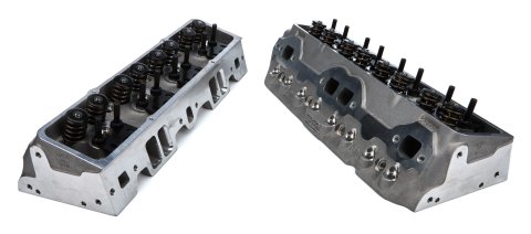Cylinder Head - IMCA Sprint Car Series - Assembled - 1.940 / 1.600 in Valves - 70 cc Chamber - 1.250 in Springs - Straight Plug - Aluminum - Small Block Chevy - Pair