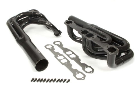 Headers - Sprint - 1.75 to 1.875 in Primary - 3.5 in Collector - Gaskets / Hardware Included - Steel - Black Paint - Small Block Chevy - Pair