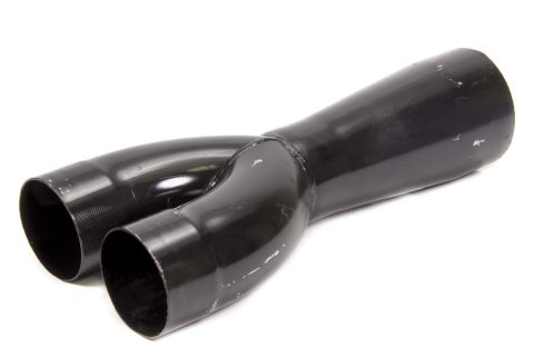 Exhaust Y-Pipe - 3 in Inlets - 4 in Outlet - Steel - Black Paint - Each
