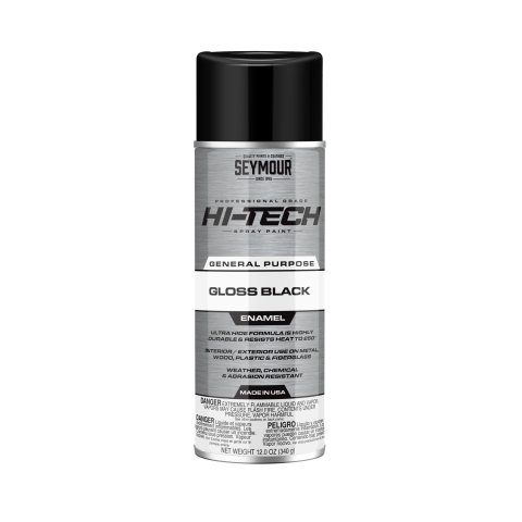 Paint - HI TECH - Alkyd Enamel - Black - 16 oz Aerosol - Each