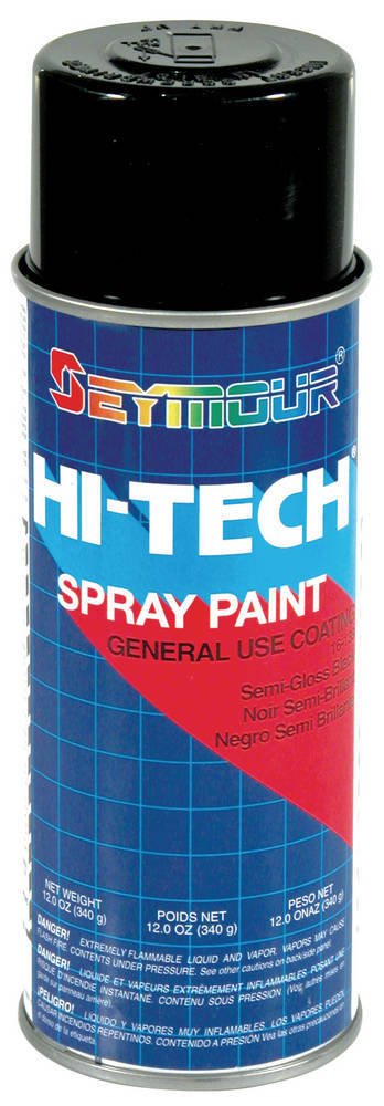 Paint - HI TECH - Alkyd Enamel - Semi-Gloss Black - 16 oz Aerosol - Each