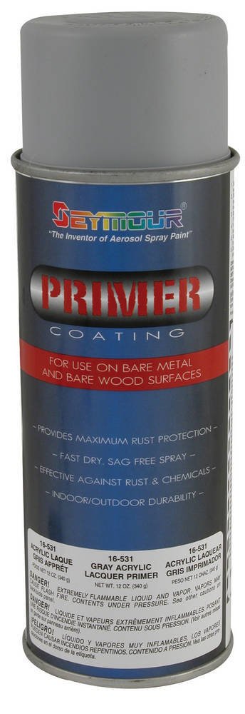 Primer - Acrylic Lacquer - Light Gray - 16 oz Aerosol - Each