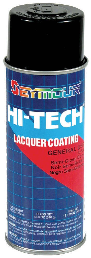 Paint - HI TECH - Acrylic Lacquer - Semi-Gloss Black - 12 oz Aerosol - Each