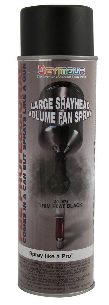 Paint - PBE PROFESSIONAL TRIM - Acrylic Lacquer - Flat Black - 16 oz Aerosol - Each