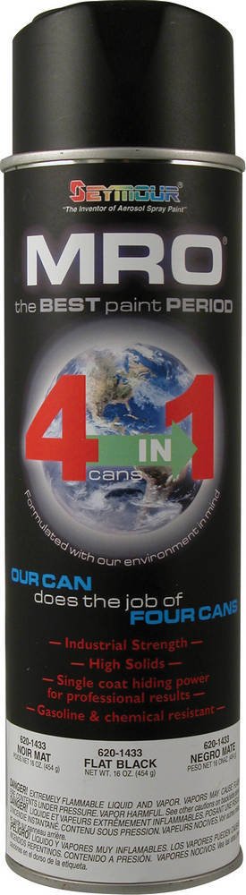 Paint - MRO - Alkyd Enamel - Flat Black - 16 oz Aerosol - Each