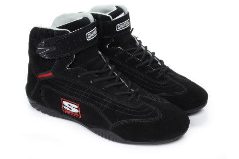 Driving Shoe - Adrenaline - High-Top - SFI 3.3/5 - Suede Outer - Nomex Inner - Black - Size 6 - Pair