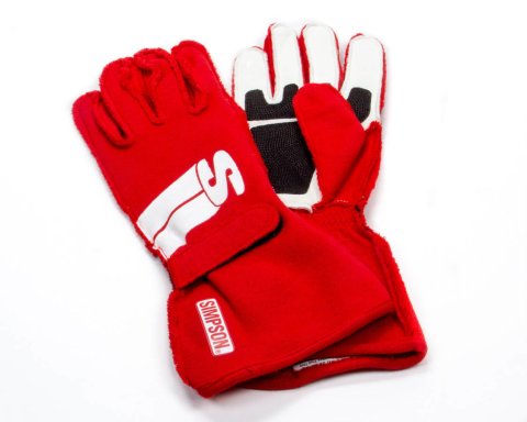 Driving Gloves - Impulse - SFI 3.3/5 - Double Layer - Nomex - Red - Medium - Pair
