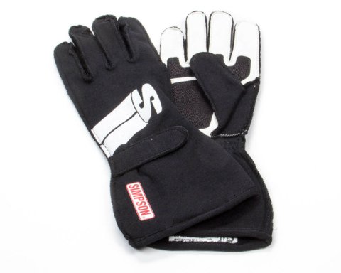 Driving Gloves - Impulse - SFI 3.3/5 - Double Layer - Nomex - Black - Small - Pair