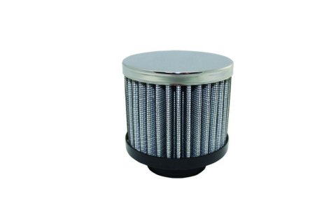 Breather - Clamp-On - Round - 1-3/8 in OD Tube - Reusable - Steel - Chrome - Each