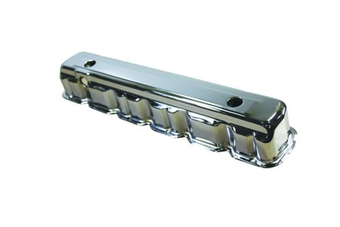 Valve Cover - Stock Height - Baffled - Breather Holes - Steel - Chrome - GM In-Line-6 - Each