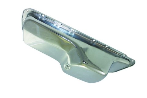 Engine Oil Pan - Center Sump - Stock Capacity - Stock Depth - Steel - Chrome - Mopar B / RB-Series / 426 Hemi - Each