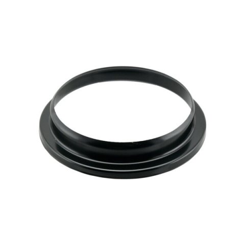 Air Cleaner Base - 6.5 in Round - 5-1/8 in Carb Flange - Raised Base - Steel - Black Paint - Each