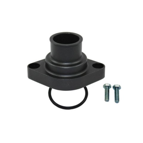 Water Neck - Straight - 1-1/2 in ID Hose - O-Ring - Aluminum - Black Anodized - Each