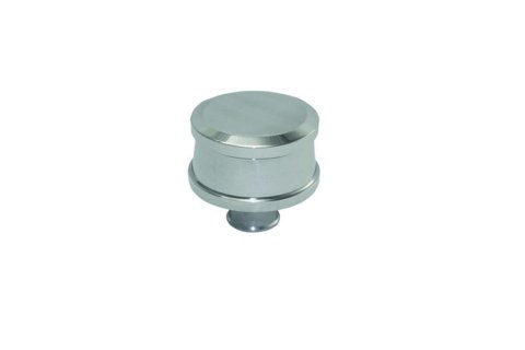 Breather - Push-In - Oval - 1-1/4 in Hole - Smooth - Aluminum - Polished - Each