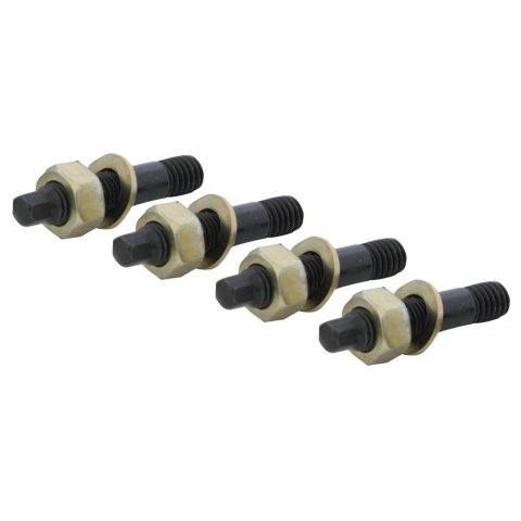 Carburetor Stud - 5/16-18 and 5/16-24 in Thread - 1.5 in Long - Hex Nuts - Steel - Black Oxide - Set of 4