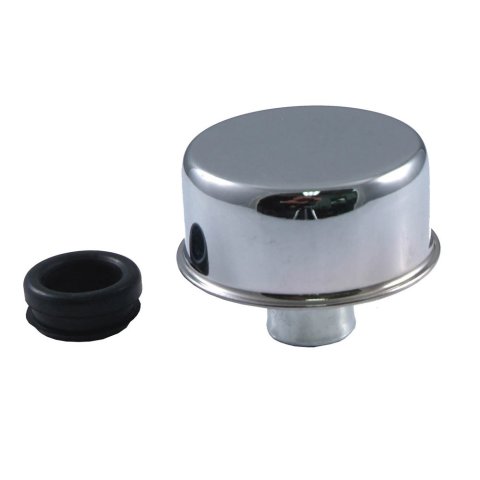 Breather - Push-In - Round - 1 in Hole - Steel - Chrome - Each