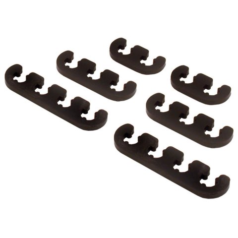 Spark Plug Wire Loom - 7-9 mm - Plastic - Black - Clip Style - Kit