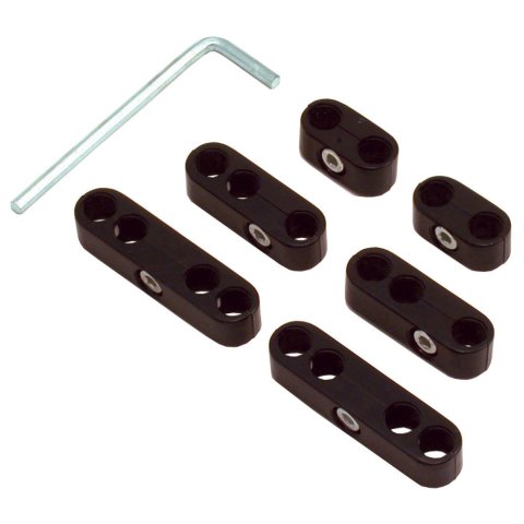 Spark Plug Wire Loom - Pro - 7-9 mm - Plastic - Black - Universal - Kit