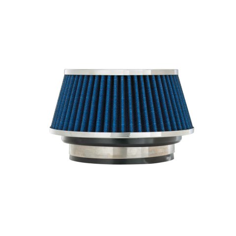 Air Filter Element - Clamp-On - Conical - 6 in Base - 4.75 in Top Diameter - 2.625 in Tall - 3 / 3.5 / 4 in Flange - Non-Woven Synthetic - Blue - Universal - Each
