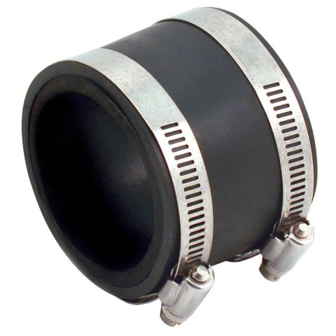 Tubing Coupler - Straight - 3 in to 3 in OD - 2-1/4 in Long - Silicone - Black - Each
