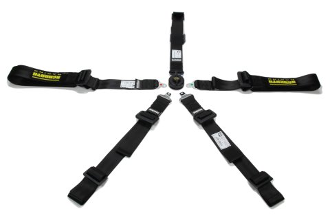 Harness - Profi 2x2 - 5 Point - Camlock - SFI 16.1 - Pull Up Adjust - Wrap Around - Individual Harness - HANS Ready - Black - Kit