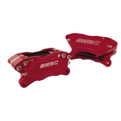 Brake Caliper - Comp R Quick Change - Front - 4 Pistons - Aluminum - Clear Anodized - 0.812 in Thick Rotor - 5.250 in Lug Mount - Each