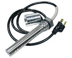 Engine Oil Heater - Internal Element - 195 Watt - 110V / 120V Rating - 3 ft Cord - 4 in Long - Screw-In - 12 AN Male O-Ring Aluminum Fitting - Kit