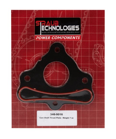 Camshaft Thrust Plate - 0.162 in Thick - O-Ring Gasket - Steel - Black Oxide - GM LS-Series - Each