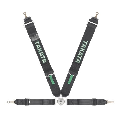 Harness - 4-Point - Race - Camlock - Pull Up Adjust - Bolt-In - Individual Harness - Black - Kit