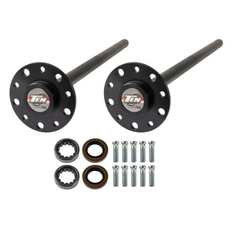 Axle Shaft - Performance Rear Axle Kit - 30.06 in Long - 30 Spline Carrier - 5 x 4.75 in Bolt Pattern - C-Clip - Steel - Black Oxide - GM 12-Bolt - Kit