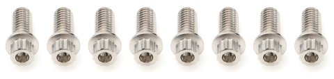 Brake Rotor Bolt - 5/16-18 in Thread - 0.75 in Long - 12 Point Head - Titanium - Natural - Set of 8