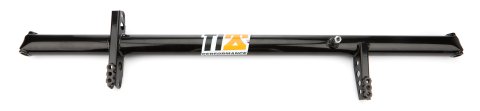 Front Axle Assembly - Lightweight - 2.5 in OD - 50 in Wide - 9 and 12 Degree Front Spindles - Adjustable Shock Towers - Chromoly - Black Powder Coat - Sprint Car - Each