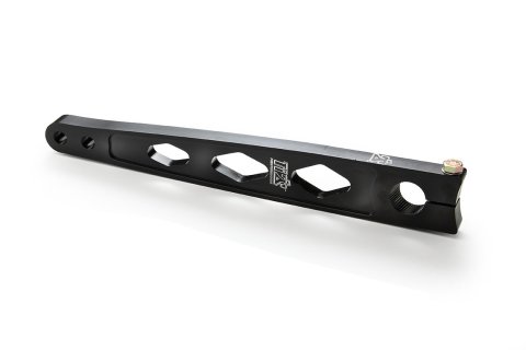 Pitman Arm - 11.125 to 12.125 in Long - 10 Degree Broach - Aluminum - Black Anodized - Sprint Car - Each