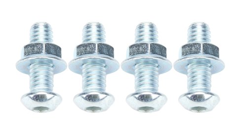 Wheel Stud - 5/16-18 in Thread - 1.250 in Long - Nuts Included - Steel - Zinc Plated - Set of 4
