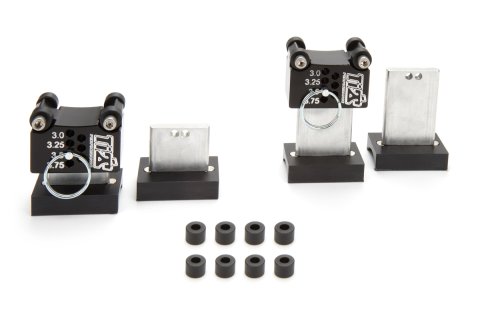 Setup Blocks - Rear - 1-1/4 to 3-3/4 in Adjustable - Magnetic Base - Aluminum - Black Anodized - Mini - Pair
