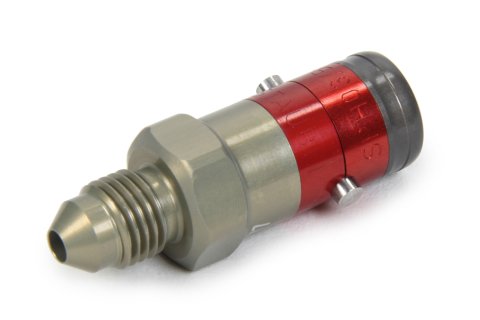 Fitting - Premium - Quick Disconnect - 3 AN Male to Female Disconnect - Aluminum - Red Anodized / Natural - Each