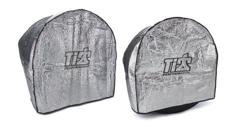 Tire Cover - 120 in / 100 in Circumference - Cloth / Plastic - Black / Silver - Sprint Car - Kit