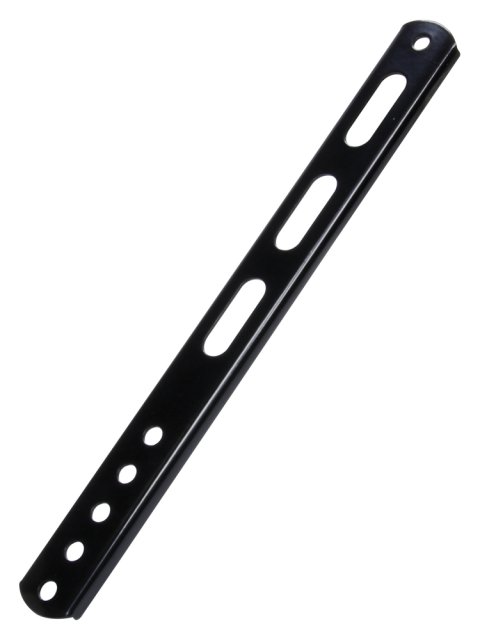 Wing Strap - Nose - Flat - 11.5 in Long - Belly Mount - Stainless - Black Powder Coat - Sprint Car - Each